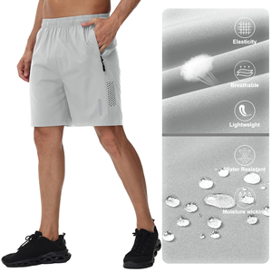 Shorts de sport respirants pour hommes, été, sport, uni, polyester, course à pied, gym, entraînement, séchage rapide, vêtements de sport - Product Image 5