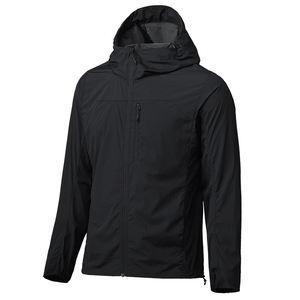 Sweat à capuche zippé gris clair pour homme, manches longues, protection solaire UPF - Product Image 3