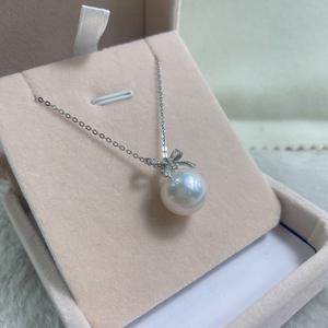 Butterfly Knot 10-13mm Freshwater <b>Edison</b> Pearl Pendant S925 Pure Silver Necklace Strong <b>Light</b> Extremely Flawless Pearl Necklace - Product Image 1