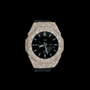Iced Out Octagonal Stainless Steel <b>Watch</b> <b>Case</b> Mod Kit Frosted Crystal Bezel Luxury Streetwear Hip Hop Fashion Timepiece Upgrade - Product Image 1