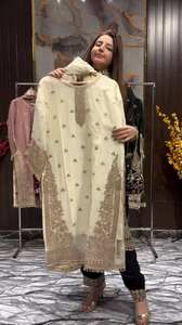 Traje con Bordado de Lentejuelas ZIMMY CHOO, Top, Pantalón y Dupatta - Product Image 6