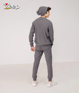 XEEP Personnalisable – Pull Homme à Manches Longues Uni en Jersey Polyester/Coton Tricoté, Brodé, avec Fermeture Éclair Frontale, Détection par Aiguille, 180 Grammes - Product Image 3