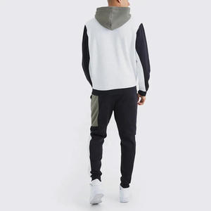 Men's Orange Solid 2 1 Loose Fit Full <b>Zip</b> Half-<b>zip</b> Casual Sportswear Set Winter Wear Breathable Polyester Fabric Customized - Product Image 1