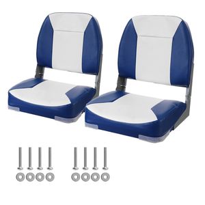 Set di 2 Sedili Pieghevoli per Barca con Schienale Basso, Sedia da Pesca con Imbottitura in Spugna, Parti e Accessori - Product Image 1