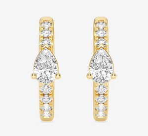 <b>Hoops</b> Earrings Diamond Earrings Gold and <b>Silver</b> Earrings Lab Grown Diamonds Earrings <b>Hoops</b> Fine Jewelry for Women - Product Image 1