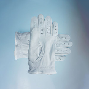 Gant de golf en cuir blanc, longueur poignet, respirant, style sportif, pour usage sportif - Product Image 5