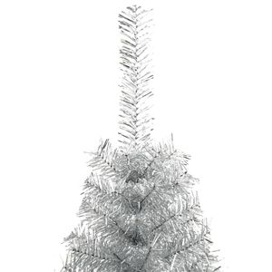 Árbol de Navidad Grande Plateado de PET con Diseño en Forma de Cono para Decoraciones Festivas - Product Image 4