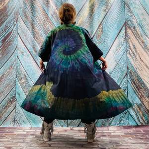 Belle Nouveau Kimono Robe D'été Surdimensionné Vacances Look Boho Festival Bohème Boho Chic À La Mode Femmes Tie Dye Kimono - Product Image 4