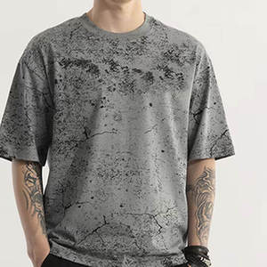 Nouveaux T-shirts tendance pour hommes, coupe oversize, manches courtes, 100% coton, séchage rapide, effet délavé à l'acide, style streetwear, logo personnalisé, T-shirt pour hommes - Product Image 3
