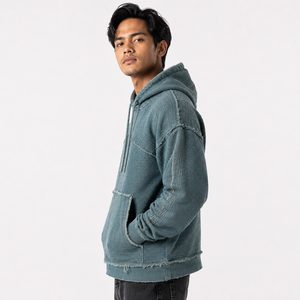 เสื้อฮู้ดดี้สไตล์วินเทจสำหรับผู้ชาย ผสมผสานความสบายแบบลำลอง เนื้อผ้าสัมผัสนุ่ม สไตล์สตรีทแวร์สำหรับใส่ในชีวิตประจำวัน ผลิตจากผ้าฝ้าย 100% - Product Image 5