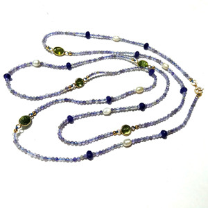 Collar de Perlas de Agua Dulce con Cuentas de Plata de Ley Chapada en Oro de 18K, Estilo Bohemia, Piedra Natural, Joyería Unisex Certificada para Mujer - Product Image 3