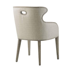 Silla de Comedor Elegante de Madera Maciza con Respaldo Curvo y Asiento Tapizado en Tela Premium para Hotel, Restaurante y Hogar - Product Image 2