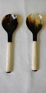 Cuillères en corne de buffle de haute qualité avec manche, cuillère à salade en corne, idéales pour la maison et l'hôtellerie, parfaites pour les cadeaux d'affaires - Product Image 2