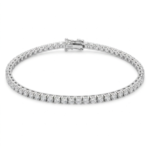 14K Solid Gold Lab Grown Diamond Round Brilliant Cut Claw Set <b>Men's</b> Luxury Necklace Gift - Product Image 1