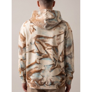 Sweat à capuche tie-dye pour homme, coupe oversize, streetwear décontracté, molleton de coton, manches longues, logo personnalisé OEM ODM - Product Image 4