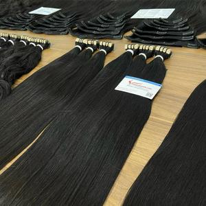 NUEVO Cierre de paquete de cinta negra natural. Cabello vietnamita crudo sin procesar al por mayor de un solo donante. Exportación de fábrica lista - Product Image 4