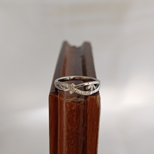 Anillos de Plata de Ley con Diamantes y Piedras Preciosas, Diseño Geométrico Trenzado, Románticos, para Mujer, Regalo para Fiesta de Compromiso, Uso Diario - Product Image 3