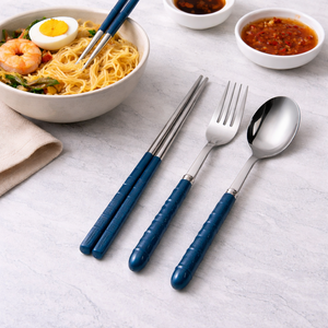 Utensilios Reutilizables Ecológicos, Cubiertos con Mango Libre de BPA, Utensilios de Comedor Resistentes, Juego de Cubiertos de Alta Calidad, Acabado Pulido Espejo - Product Image 5