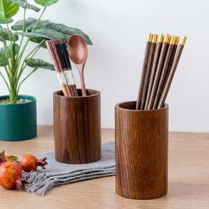 Support Minimaliste en Bois Naturel pour Baguettes et Cuillères – Décoration de Table et Organisateur Simple pour Restaurant - Product Image 3