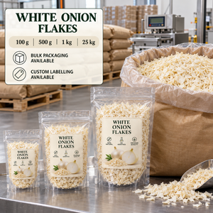 Flocons d'oignon blanc déshydratés |   Oignon séché de qualité supérieure pour la transformation alimentaire, assaisonnement, vente en gros, approvisionnement en vrac, exportation, 100g à 25kg - Product Image 4