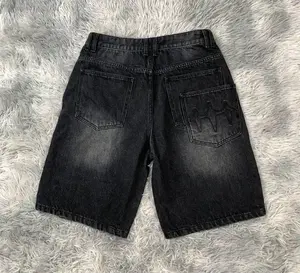 Shorts en jean pour hommes, style charpentier, multi-poches, amples, pour le travail, coupe décontractée, tendance - Product Image 2