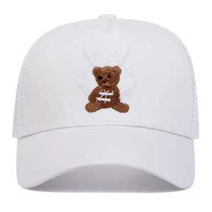 Bear Embroidery Mesh Baseball <b>Cap</b> Adjustable Unisex Casual <b>Hat</b> Spring Summer Wear - Product Image 3