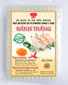 OEM Nhat Huong alta calidad 300g papel de arroz frito primavera rollos calidad superior secado 22cm ancho inmediatamente servido - Product Image 3