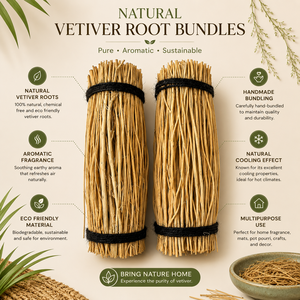 Bouquets de racines de vétiver naturels pour la maison, tapis rafraîchissants, décorations artisanales en racines aromatiques - Product Image 6