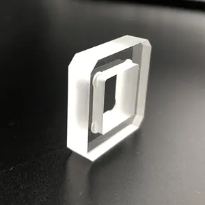 cnc machine processed square shaped quartz glass products clear fused quartz crystal