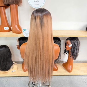Pelucas de Cabello Virgen Vietnamita con Frente de Encaje, Cierre/Frontal/Encaje Completo, Sin Pegamento, Doble Trama, Encaje HD Transparente, Largo, Cabello Gugu - Product Image 2