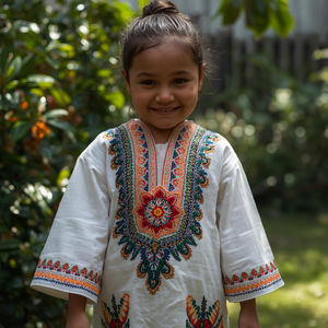 Kids Embroidered <b>Thobe</b> Long Sleeve Islamic Jubba Robe Traditional Cotton Boys Muslim Wear Decorative Stitching Children Outfit - Product Image 1