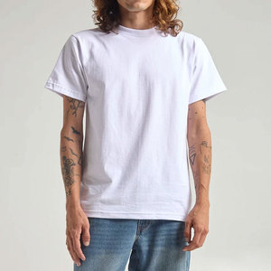 High Street Shakawear Men's Casual Cotton <b>Tee</b> Shirt Blank Heavy Weight Active Short Sleeve Customize <b>White</b> Color <b>Tees</b> T-Shirts - Product Image 1