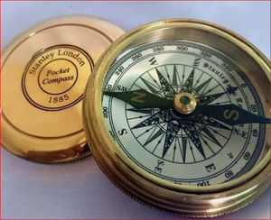 Boussole en laiton de style rétro avec cadran à aiguille, outil de navigation pour la randonnée en extérieur, haute précision, type portable - Product Image 3