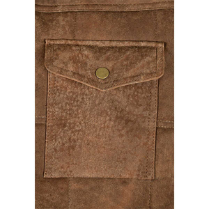 Chaleco de Cuero Genuino de la Mejor Calidad, Cálido e Impermeable para Otoño e Invierno, con Diseño sin Mangas y Bolsillos, en Venta - Product Image 6