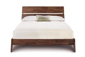 Premium Solid Wood Platform <b>Bed</b> with Matching Nightstand | Mid-Century Slotted Headboard King <b>Queen</b> <b>Size</b> - Product Image 4