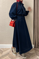 Robe musulmane YKD070 pour femmes, vêtements islamiques, hijabs, vêtements d'extérieur traditionnels, robe ample élégante de style jean, tissu agréable, robe haut de gamme