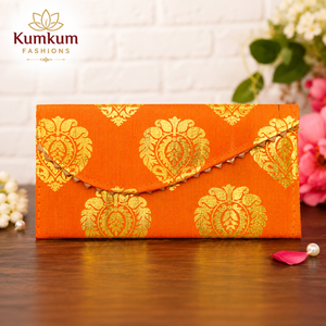 Indian Festive Wedding Party Favors Shagun Brocade Wallet <b>Envelopes</b> Handmade Magnetic Button Thanksgiving Diwali Return <b>Gift</b> - Product Image 2