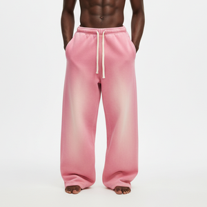 Pantalones Deportivos Anchos de Algodón para Hombre, Estilo Baggy, con Cordón Ajustable, Personalizados, de Alta Calidad, 350G, Efecto Desgastado por el Sol, Fabricante OEM - Product Image 5