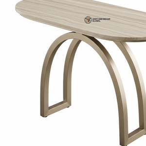 Taburete Redondo de Lujo, Estilo Industrial, Ecológico y Duradero, Base de Metal, Mesa Auxiliar Decorativa Moderna para Sala de Estar o Dormitorio - Product Image 5