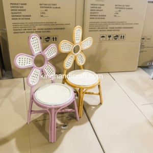 Silla Infantil de Mimbre Natural Hecha a Mano para Alquiler, Silla para Niños Pequeños para Fiestas de Cumpleaños, Bodas y Eventos, Muebles de Fábrica OEM - Product Image 1