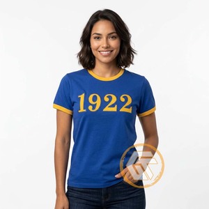 Camiseta Personalizada de la Hermandad Femenina Sigma Gamma Rho, 100% Algodón Jersey, Manga Corta, Cuello Redondo, Transpirable, Ecológica, de Secado Rápido para Verano - Product Image 3