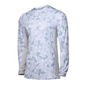 Chemises de pêche à manches longues personnalisées, imprimées numériquement, imperméables, respirantes, antibactériennes, séchage rapide, pour la pêche en mer - Product Image 1