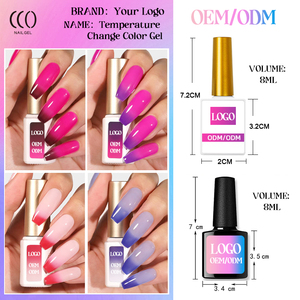 <span class=keywords><strong>Cco</strong></span> nhiệt độ thay đổi màu sắc nghệ thuật móng tay ngâm tắt Nhiệt độ màu thay đổi <span class=keywords><strong>Gel</strong></span> đánh bóng - Product Image 5