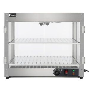 Armadio Riscaldante a Due Strati in Acciaio Inox e Vetro Temperato, 110.00V 800.00W, per Riscaldamento e Conservazione Attrezzature - Product Image 2