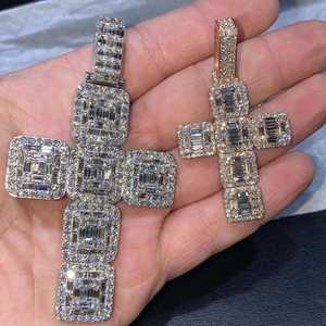 Colgante de Diamante de Plata de Ley 925 de Alta Calidad Personalizado, Colgante Hip Hop Iced Out, Joyería Fina de Moissanita, Colgantes y Dijes - Product Image 2