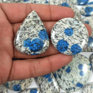 Jaspe K2 Natural Cabujón, Gema Suelta Pulida Ovalada y de Formas Mixtas para Joyería, Jaspe con Manchas Azules, Precio de Fábrica, Jaspe K2 - Product Image 3