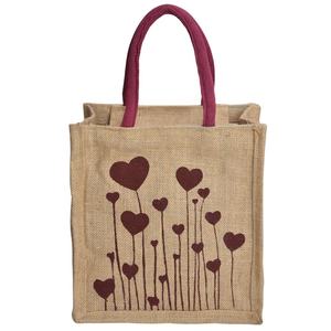 Bolso de arpillera impreso personalizado de fábrica al por mayor bolso de yute de compras reutilizable ecológico bolsas de yute impermeables - Product Image 6