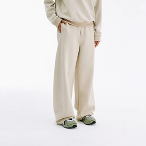 Pantalon de jogging ample en coton pour homme, style streetwear décontracté, avec logo personnalisé, coupe oversize, jambe large et rayures latérales, vente en gros usine - Product Image 4