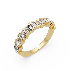 Anillo de Eternidad de Lujo en Oro de 14k con Diamantes Cultivados en Laboratorio, Corte Baguette, 1.00 Quilates TW, Joyería de Moda para Compromiso y Boda - Product Image 4