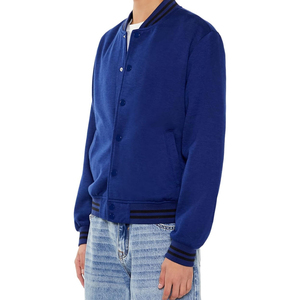 Blouson Bomber Bleu Marine pour Homme, Simple Boutonnage, Manteau Décontracté d'Automne avec Col et Poignets Côtelés, Vestes pour Hommes - Product Image 3